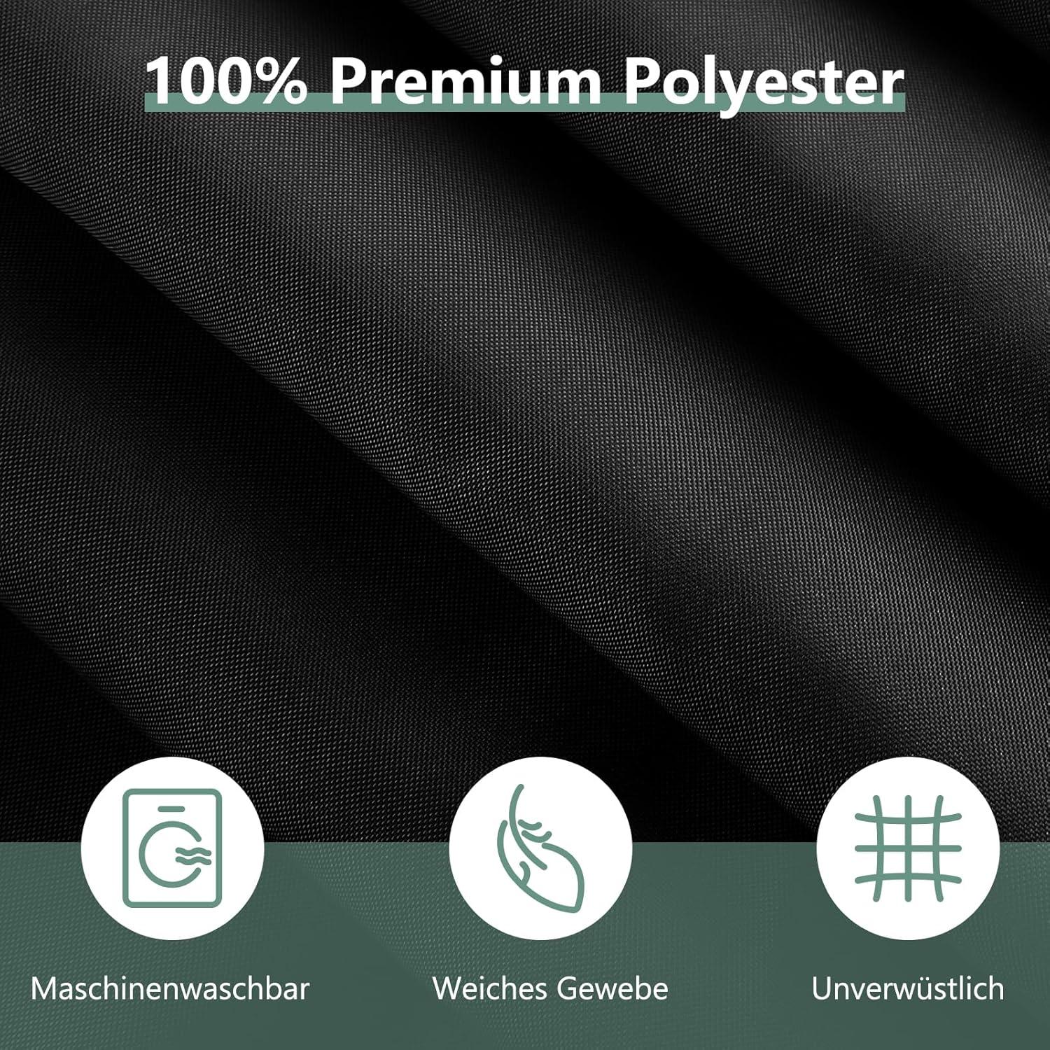 Duschvorhang Anti-Schimmel 120x200 cm Schwarz PVC Antibakteriell