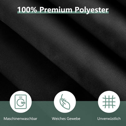 Duschvorhang Anti-Schimmel 120x200 cm Schwarz PVC Antibakteriell