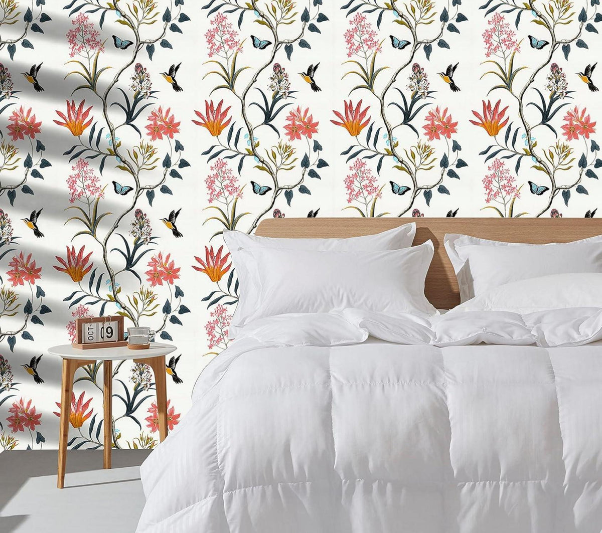 Selbstklebende Blumen Tapete PVC Vinyl Möbelfolie 44x1000cm