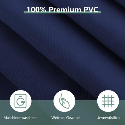 Duschvorhang Anti-schimmel PVC Textil 120x200 cm Haken Blau