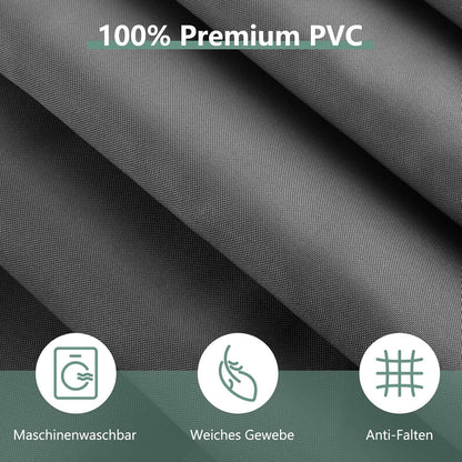 Duschvorhang Anti-schimmel PVC Textil 120x200 cm Dunkelgrau