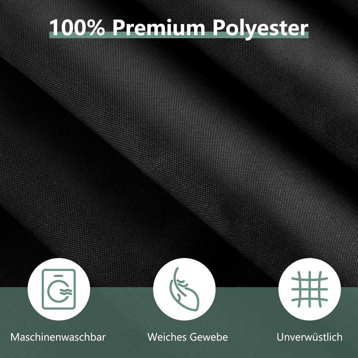 Duschvorhang Anti-schimmel Schwarz 180x200cm PVC Textil Antibakteriell