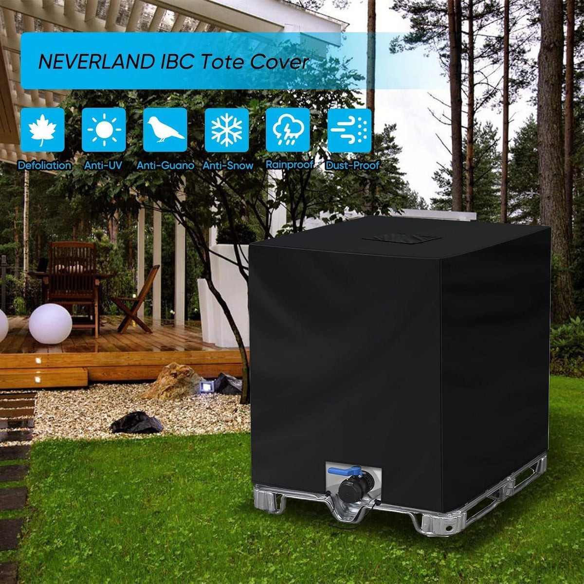 IBC Tankabdeckung 1000L – Wasserdicht & Algenfrei