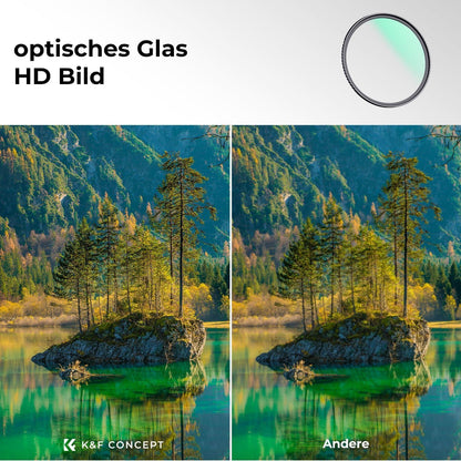K&F Concept 62MM Ultraviolett-Filter mit 18 Schichten Nano-Beschichtung