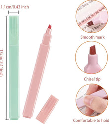 12er Textmarker Set Aesthetic Pastell für Journal Office