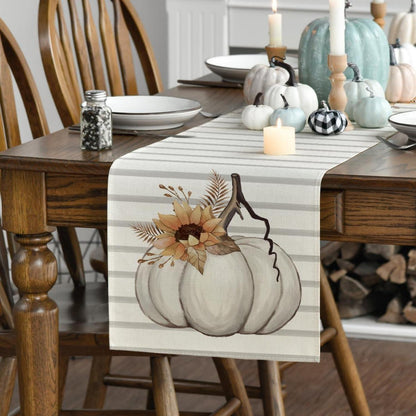 Tischläufer Herbst Blätter Sonnenblumen Küche Party Dekor 40x140cm