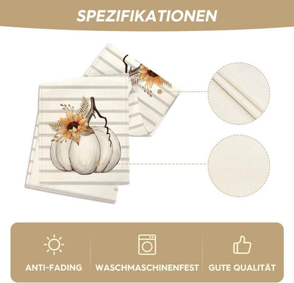 Herbst Tischläufer Streifen Sonnenblumen Blätter 40x140cm