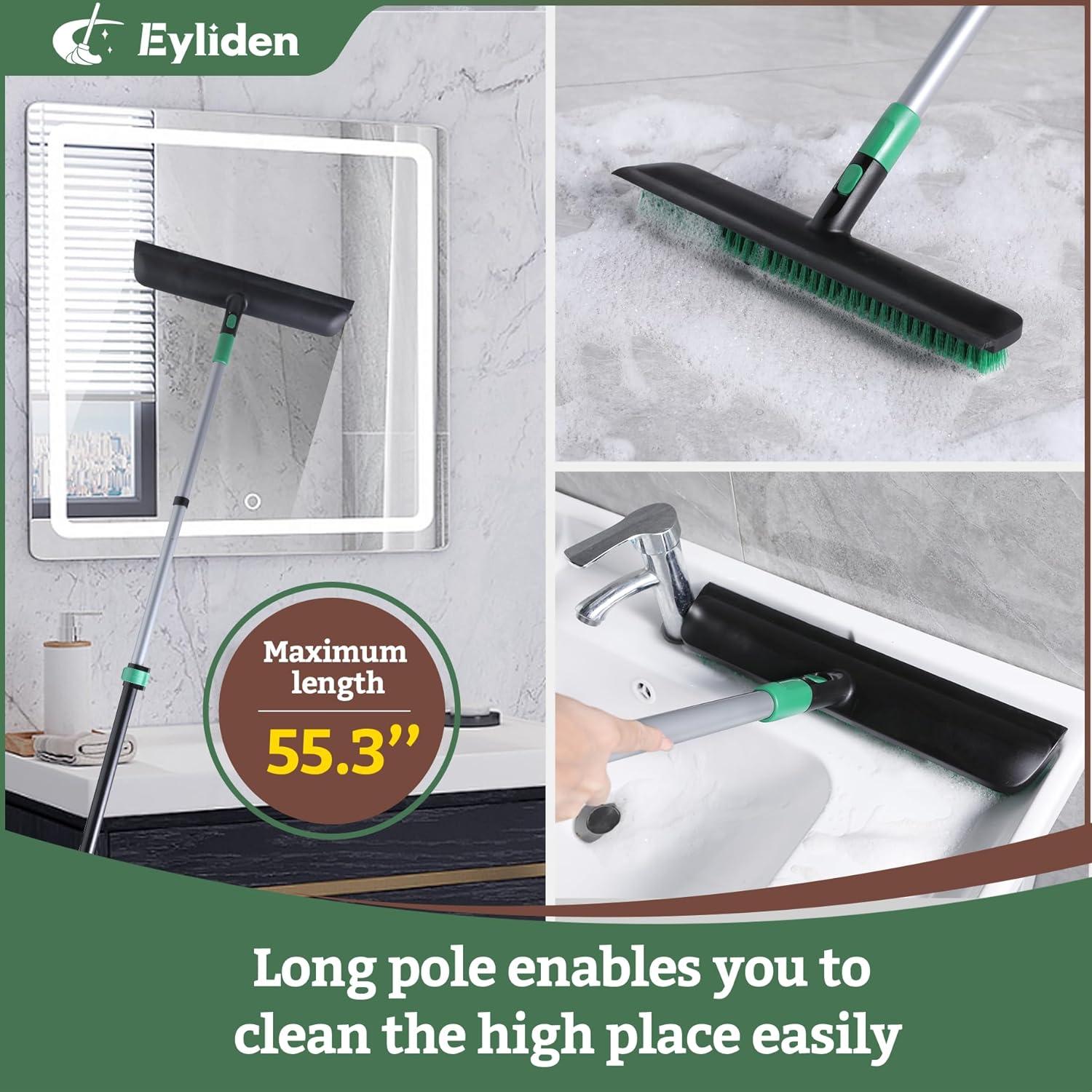 Eyliden Bodenscheuerbürste mit Teleskopstiel 38cm & 140cm