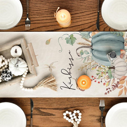 Artoid Mode Blauer Herbst Tischläufer 40x140 cm - Dekor für Küche & Party