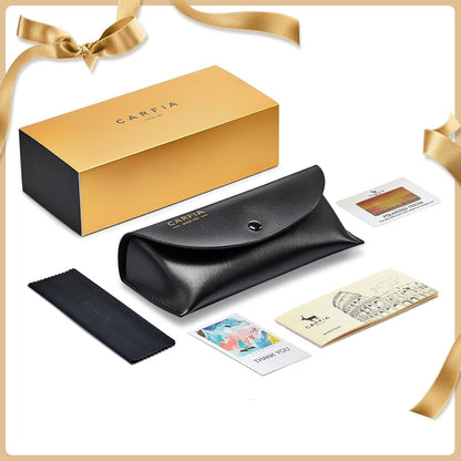 CARFIA Vintage Polarisierte Sonnenbrille für Damen Herren UV400 Schutz