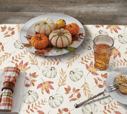 Artoid Orange Herbst Tischdecke 85x85 cm - Dekorativ, Robust