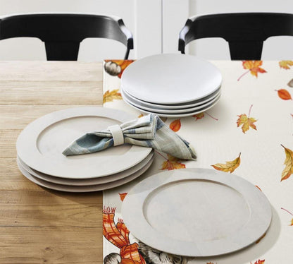 Artoid Herbst Tischdecke Katze Ahornblätter Kürbis Party Deko 85x85cm
