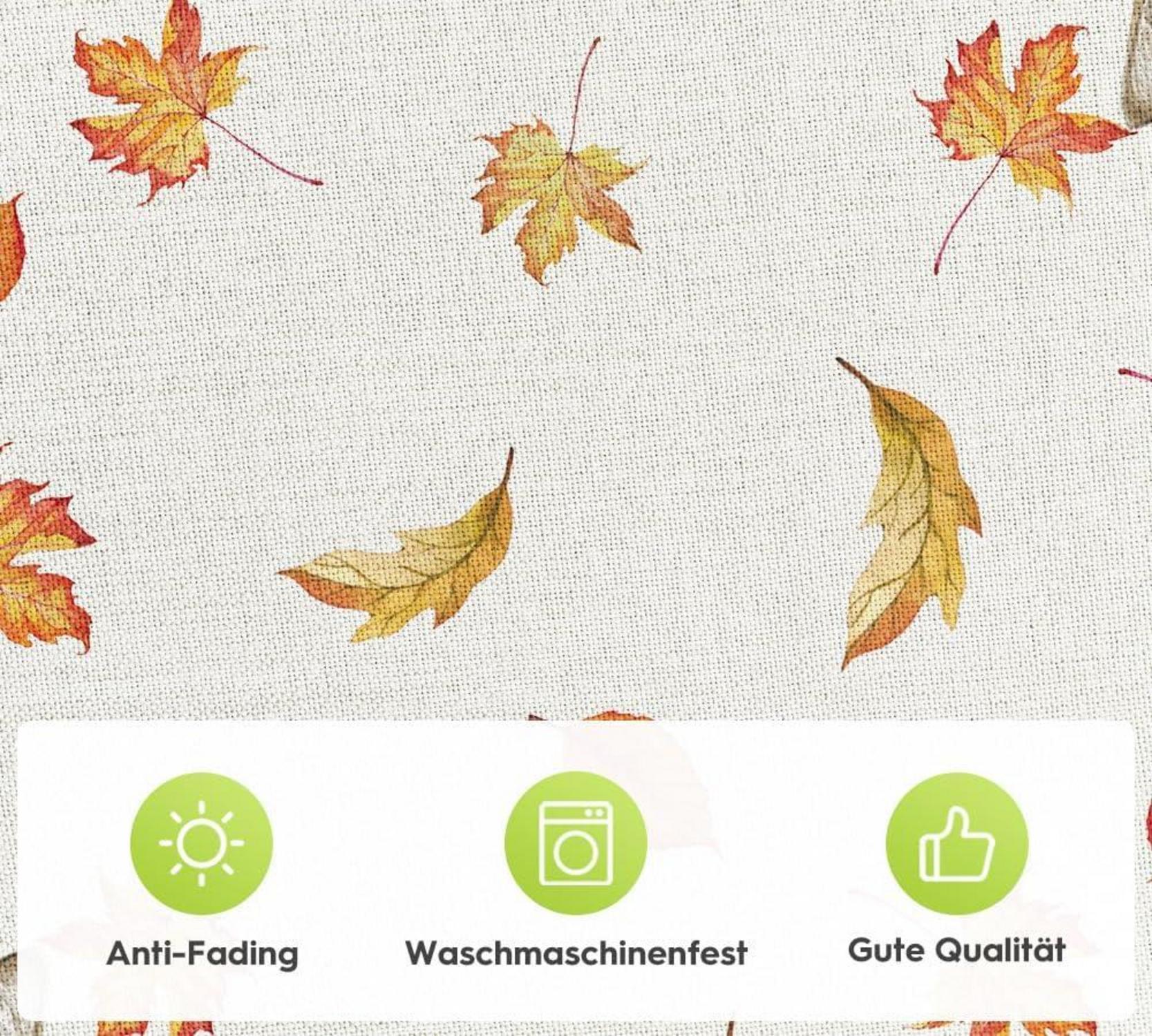 Herbst Tischdecke Artoid Mode Katze Ahornblätter 85x85cm