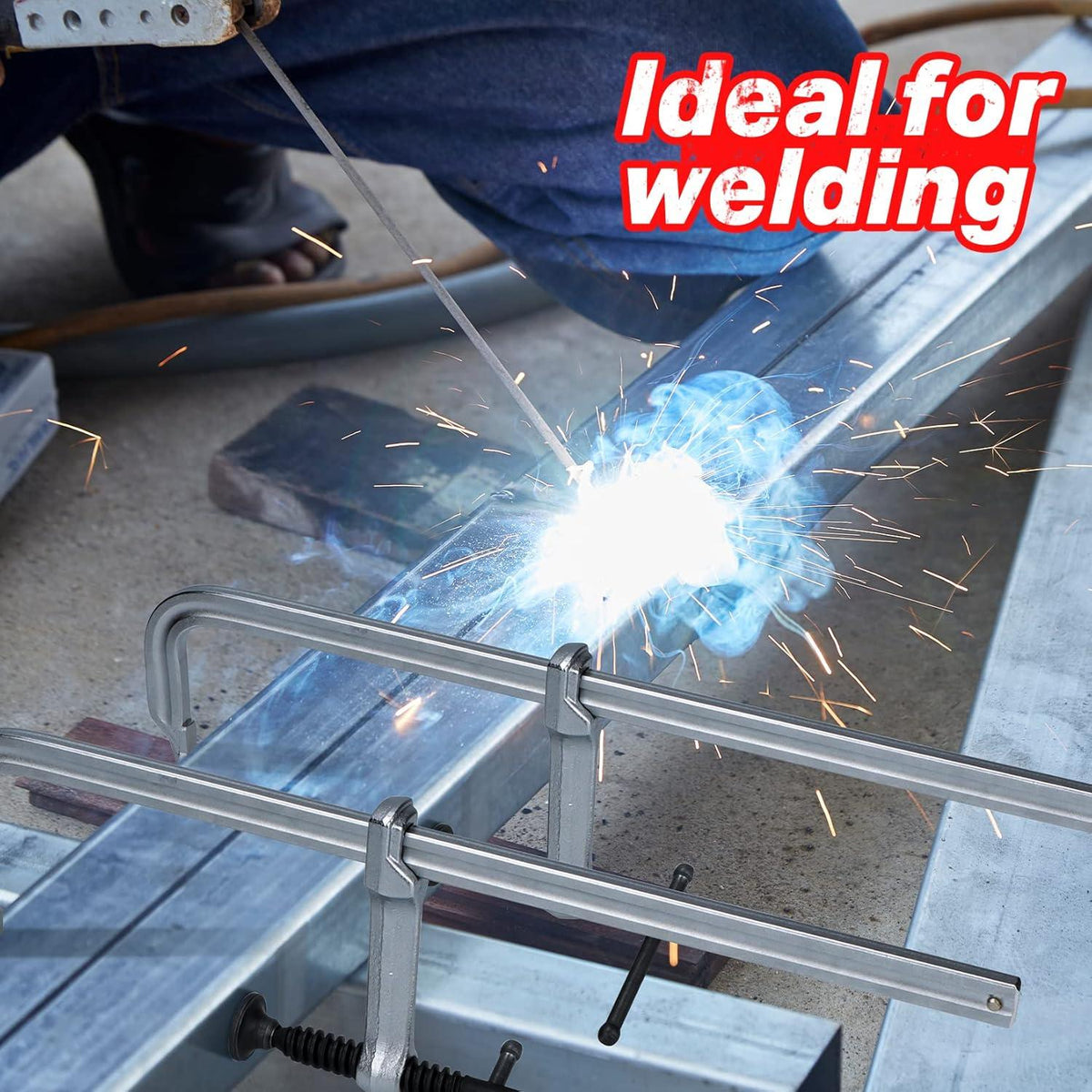 Schraubzwingen Set 4 Stück 12 Zoll 200kg Spannkraft Schmiedestahl