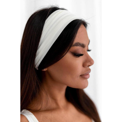 Damen Stirnband Elastisch Weiß Haarband Breit Lycra