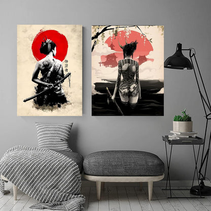 Japanisch Frau Poster Bilder Leinwand Kunstdrucke Wohnzimmer Wanddeko