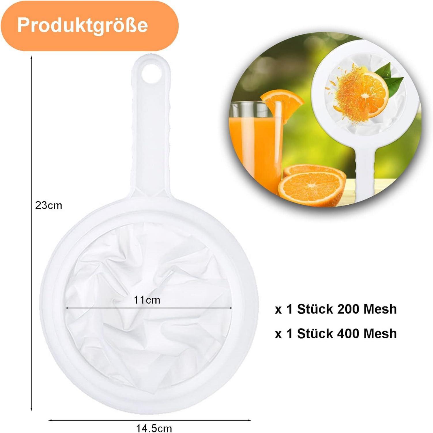 Ultrafeines Nylon Sieb Set 200/400 Mesh, 2er Pack Küchen