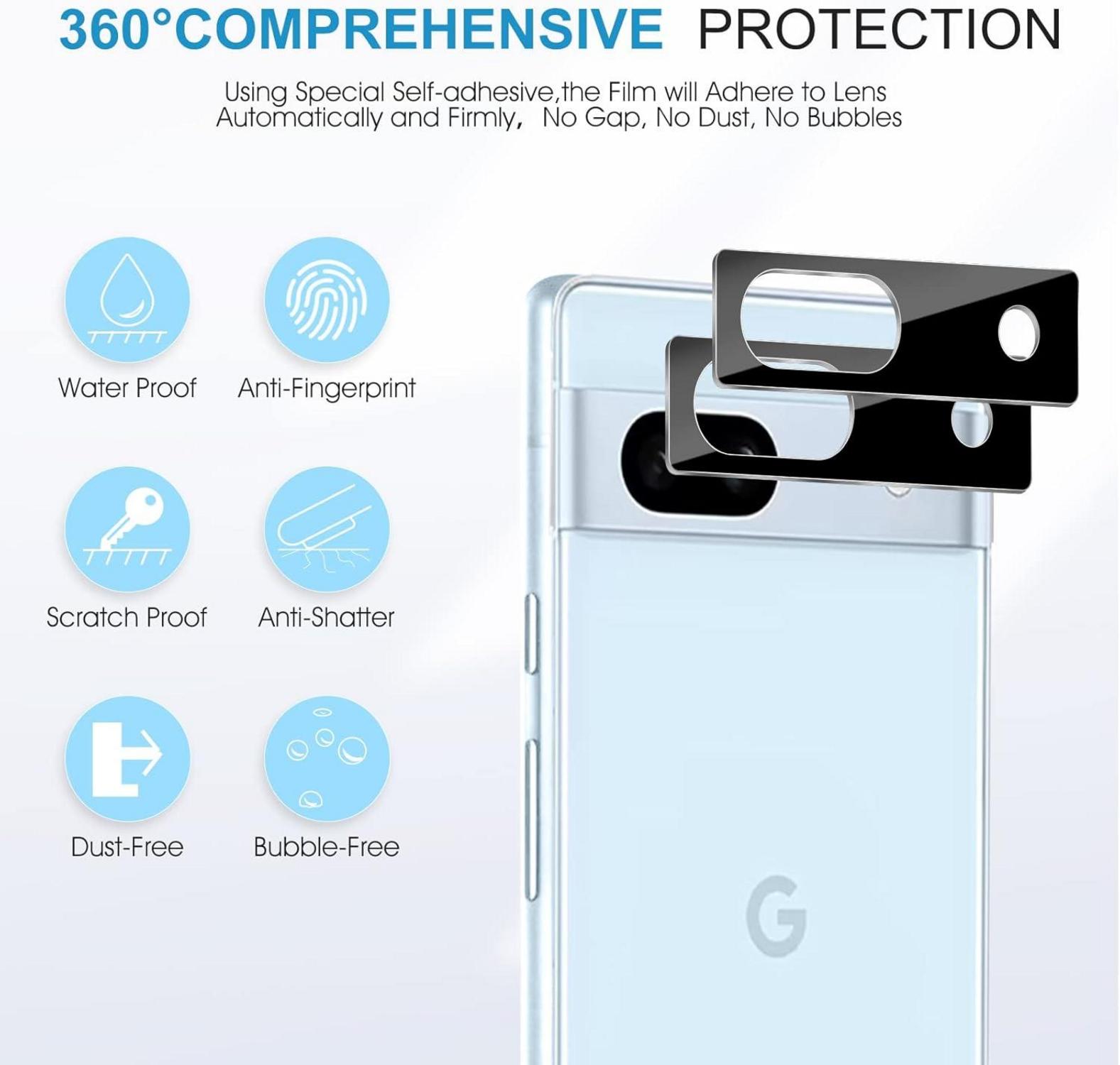 Panzer Schutzfolie für Google Pixel 7a HD Displayschutz 3+2 Stück