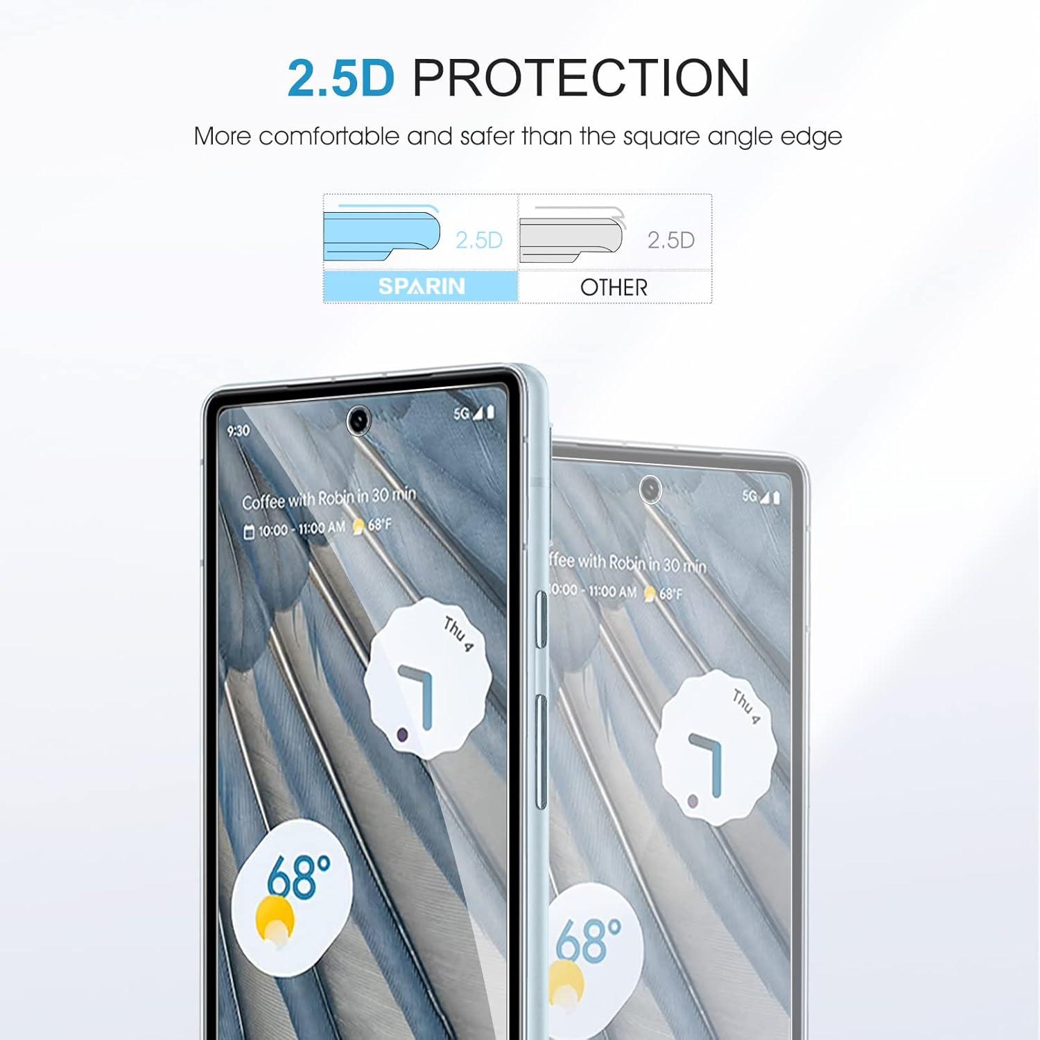 Panzer Schutzfolie für Google Pixel 7a HD Displayschutz 3+2 Stück