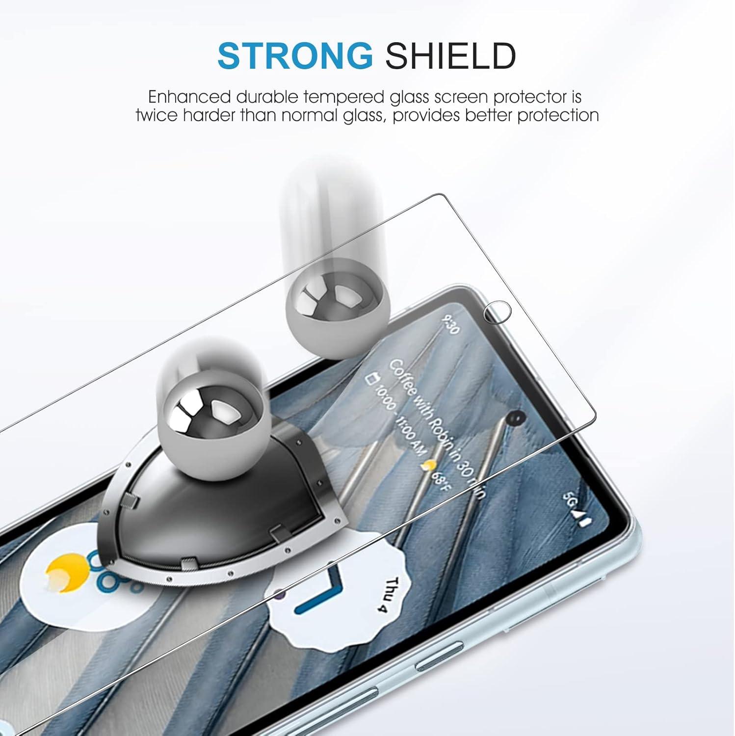 Panzer Schutzfolie für Google Pixel 7a, 9H Displayschutz mit Kameraschutz, 3+2 Stk