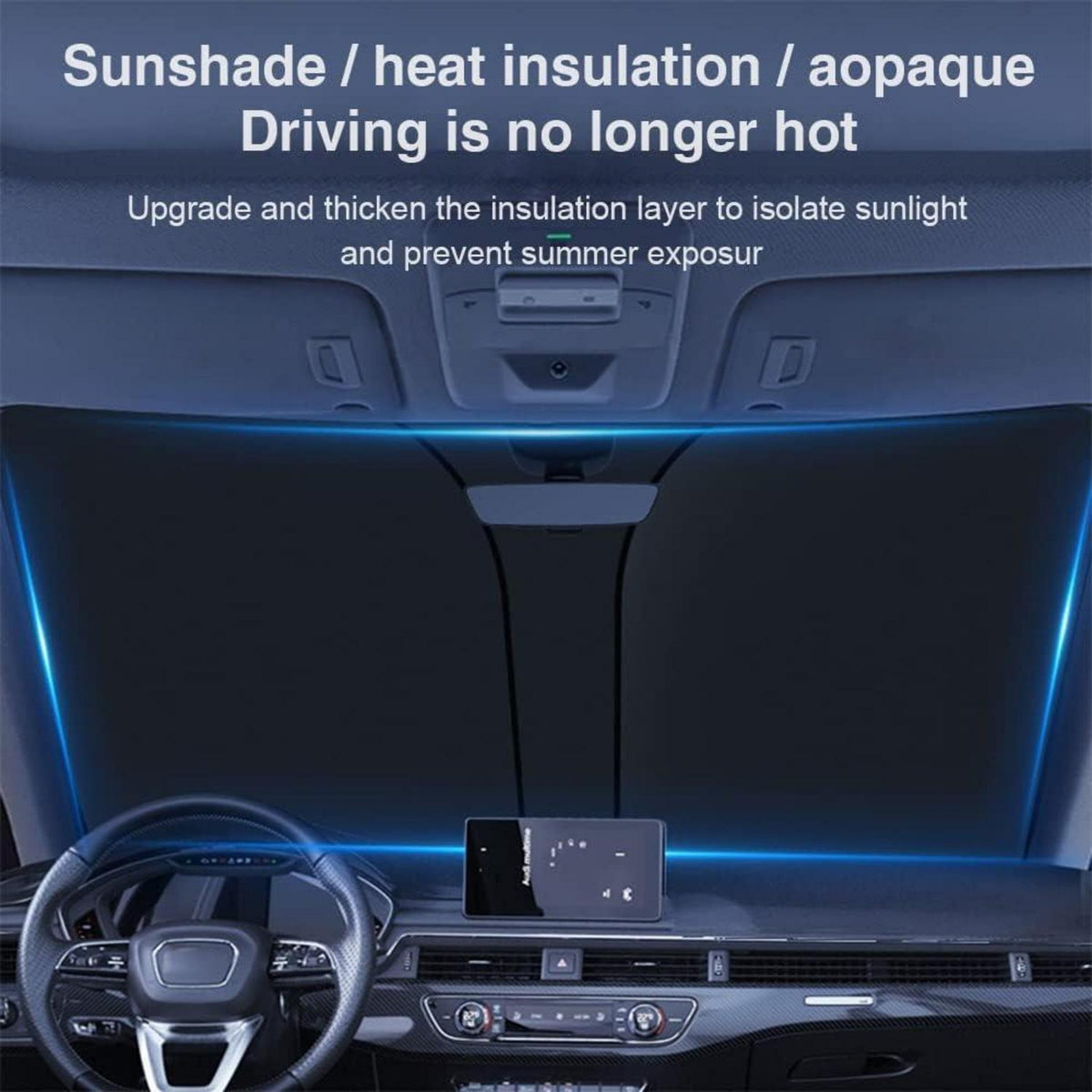 Auto Frontscheiben Sonnenschutz 136x65cm – UV Schutz & Kühlung