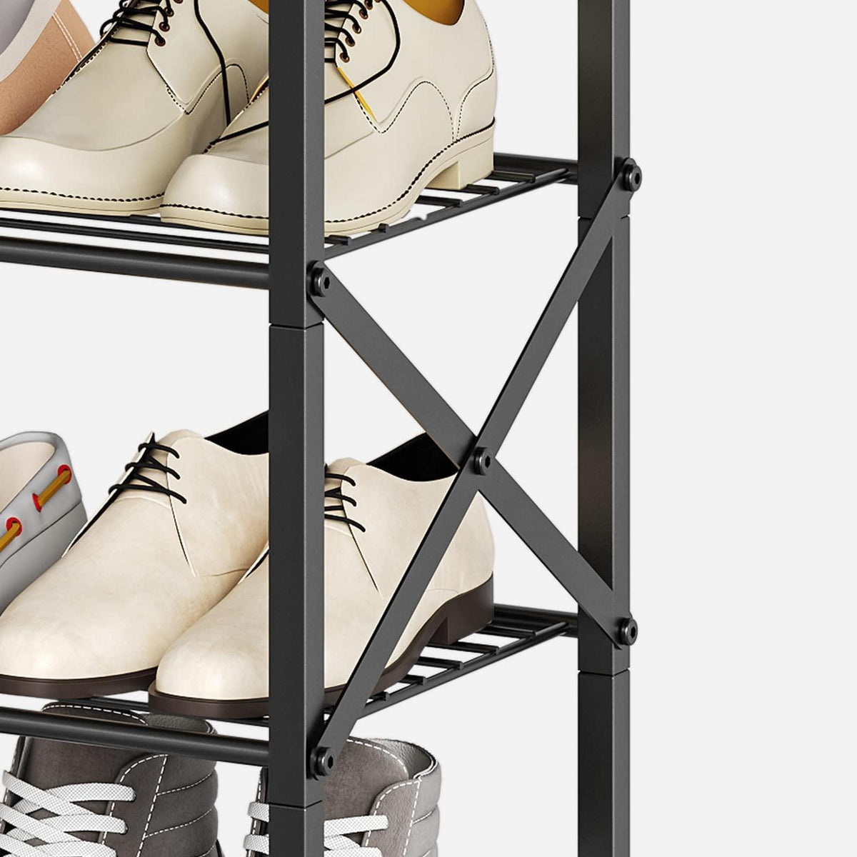 Schuhregal 10 Ebenen – Große Kapazität für 40 Paar Schuhe