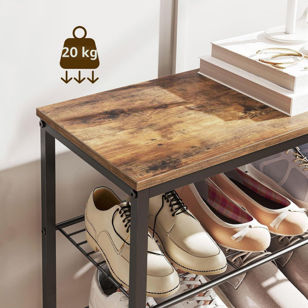 Schuhregal 10 Ebenen – Große Kapazität für 40 Paar Schuhe