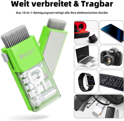 Tastatur Reinigungsset - All-in-1 Screen Cleaner Kit - Keyboard Cleaner - Laptop Cleaner - Tablet, PC-Monitor, Kamera - Hellgrün
