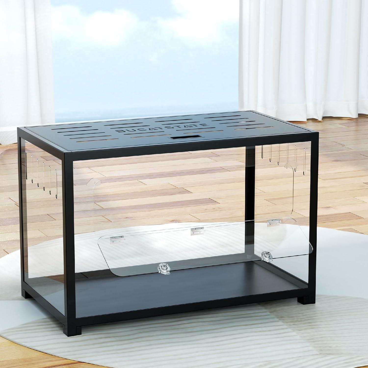 Hamsterkäfig Metall 31.4x17.6x20in, Kauschutz, stapelbar, tiefes
