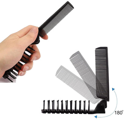 Faltbarer Klappkamm Bartkamm Nylonkamm Haarbürste 2-in-1-Design