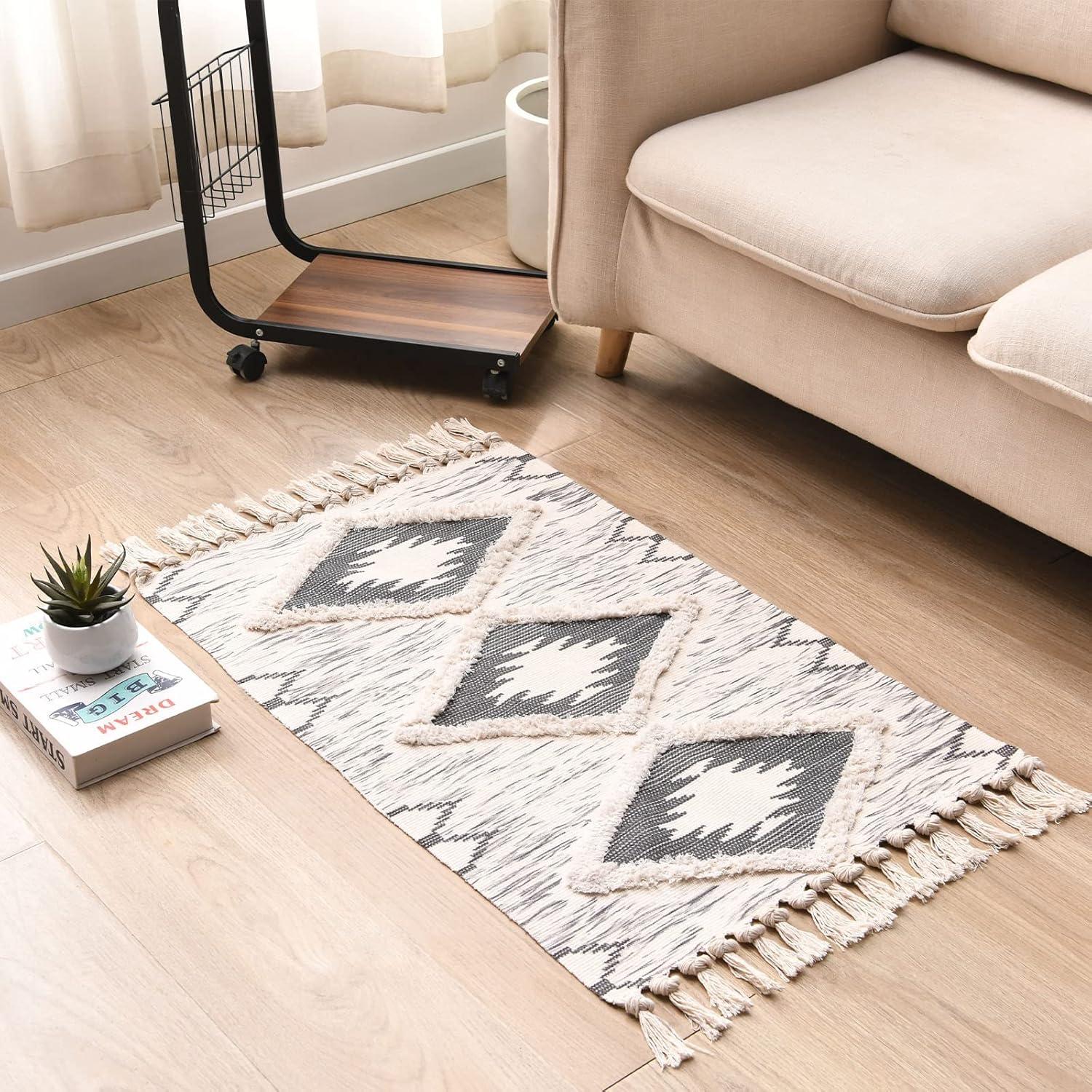 Boho-Läufer Baumwolle geometrischer Waschbecken-Läufer