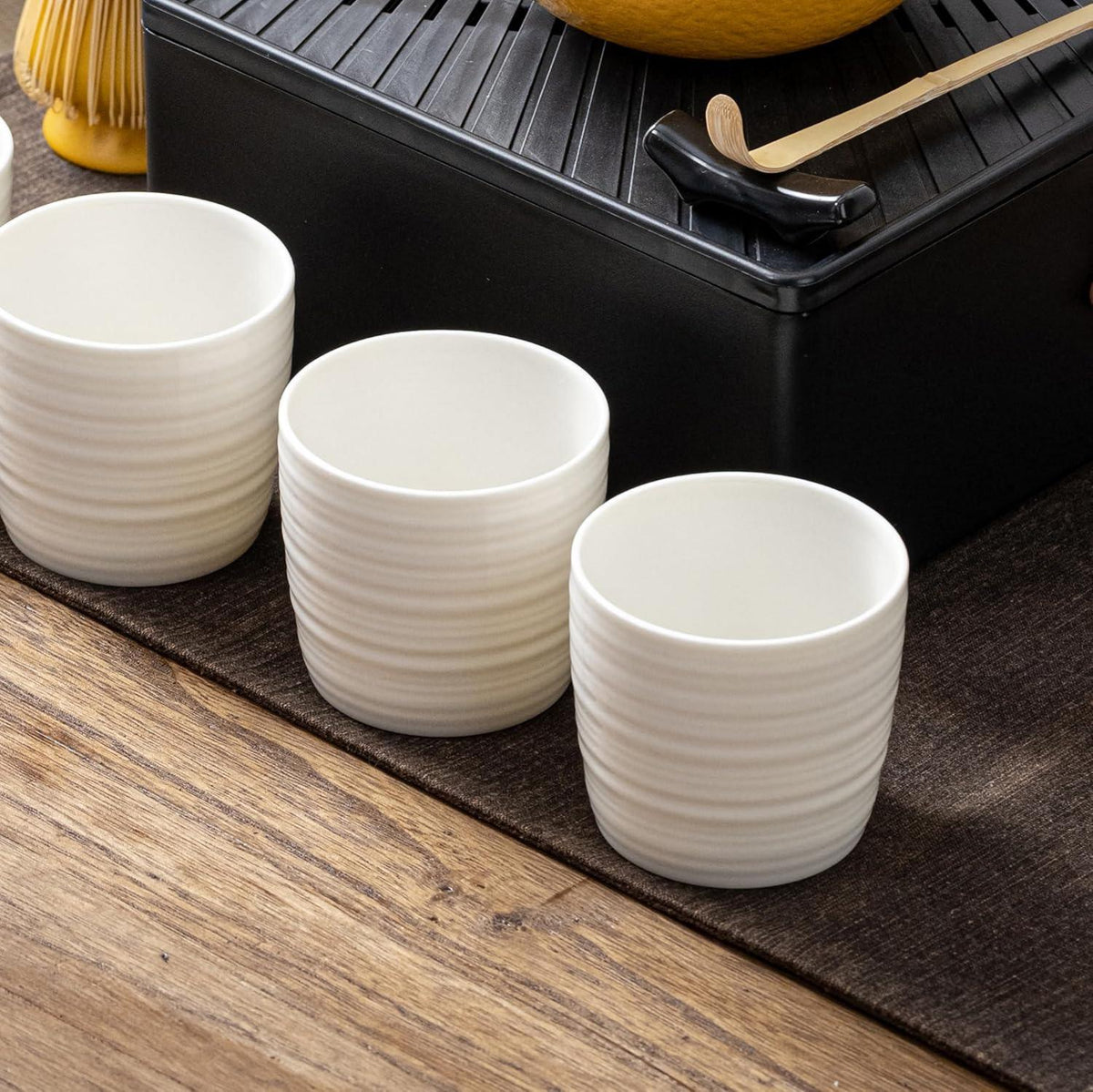 Japanische Porzellan Teetasse 7,1Oz/210 ml Weiß H21 4 Stück