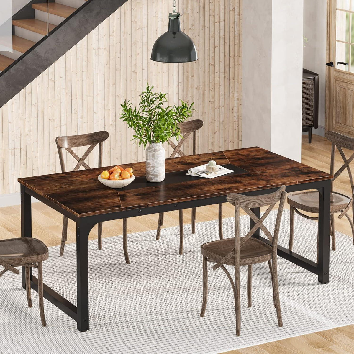 Industrietisch 180x90cm – Esstisch für 6-8 Personen