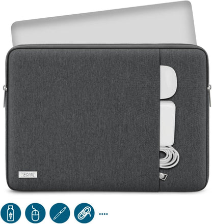 TECOOL Laptoptasche 15,6 Zoll Space Grau wasserdicht