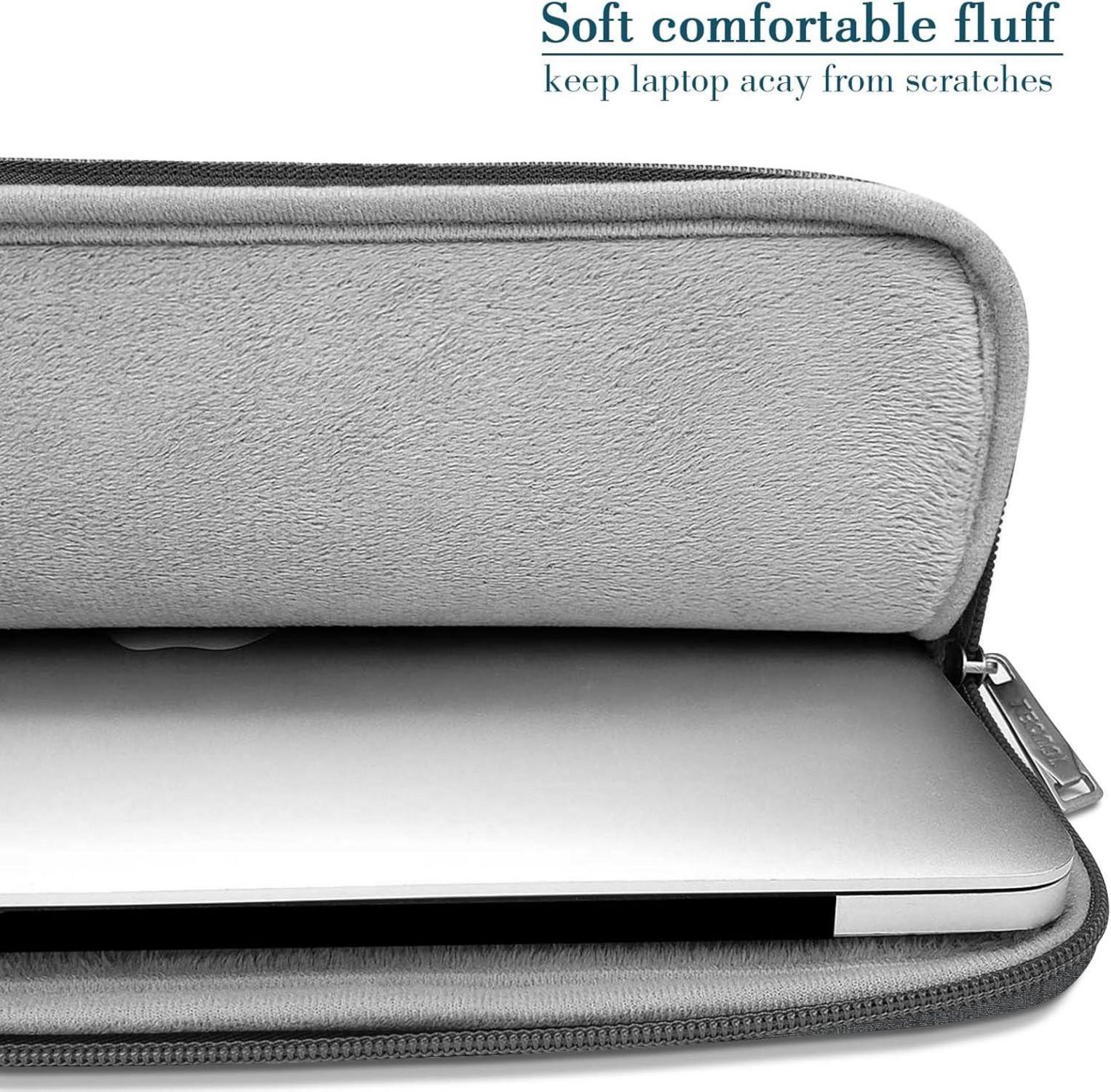 TECOOL Laptoptasche 15,6 Zoll wasserdichte Laptop Hülle Space Grau