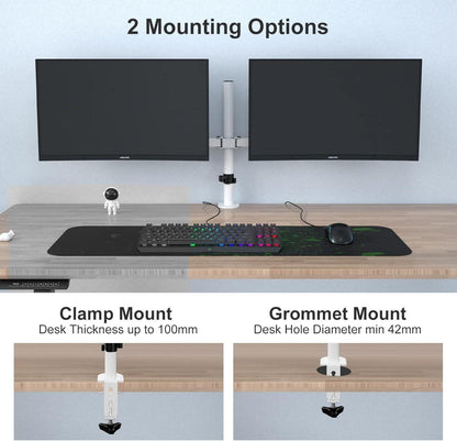 Monitor Halterung für 2 Monitore 27 Zoll verstellbar bis 10 kg VESA