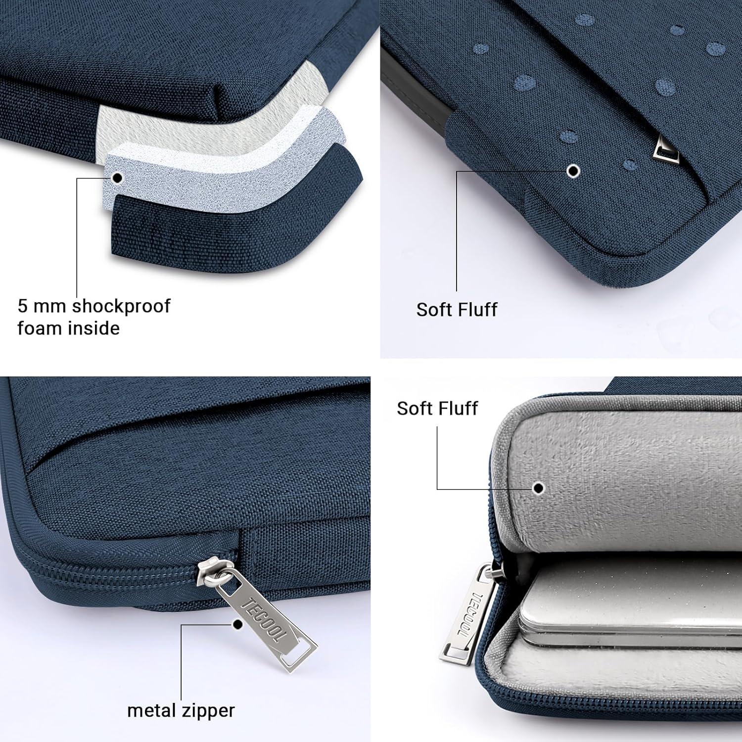 TECOOL 16 Zoll Laptoptasche MacBook Pro 16 Hülle Denim Blau