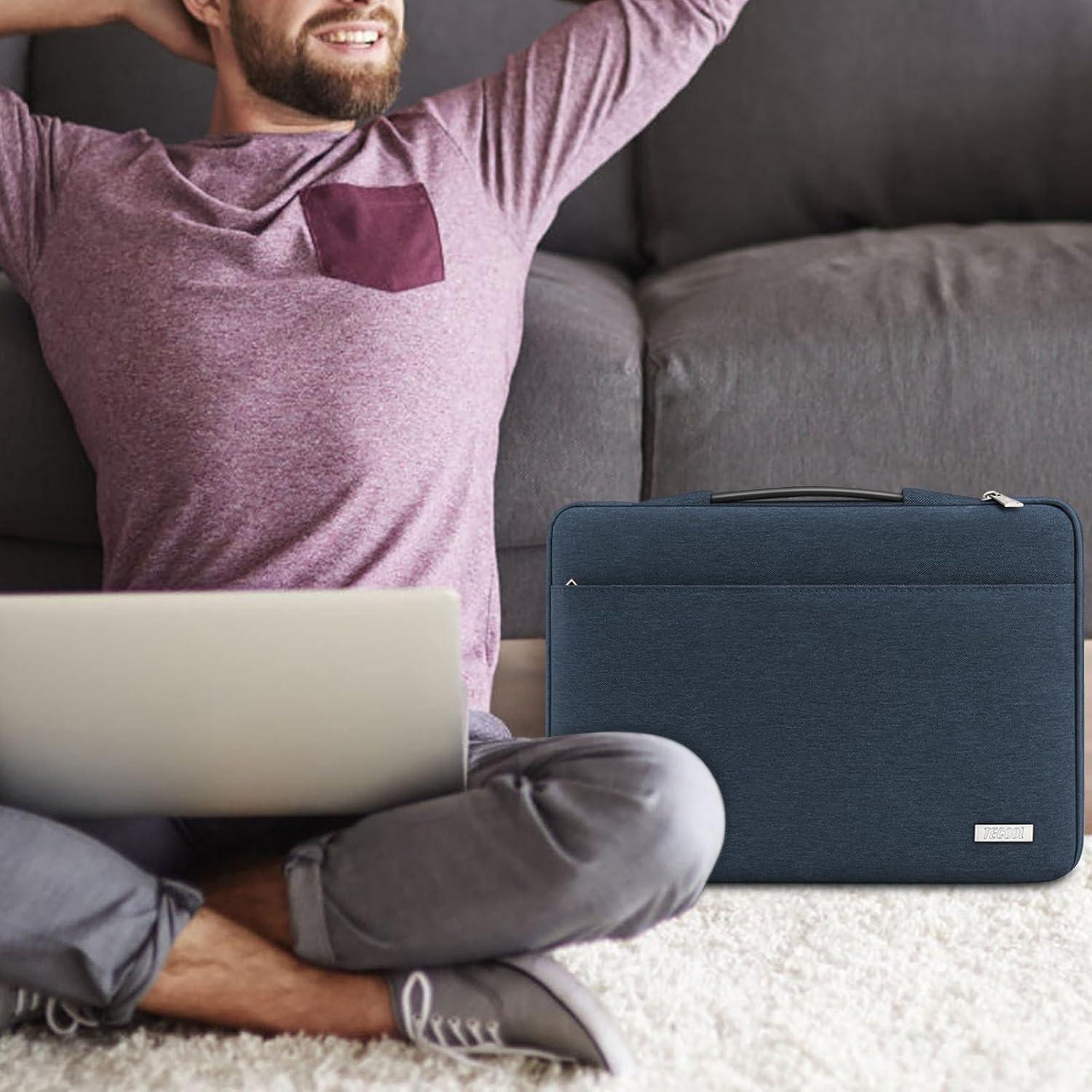 TECOOL 16 Zoll Laptoptasche MacBook Pro 16 M3/M2/M1 A2991 A2141 Blau Hülle