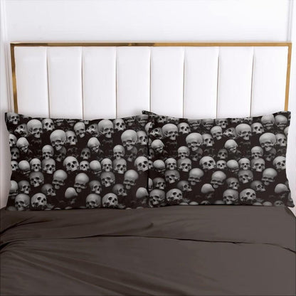 Gothic Bettwäsche Set 135x200 - Totenkopf 3D Design