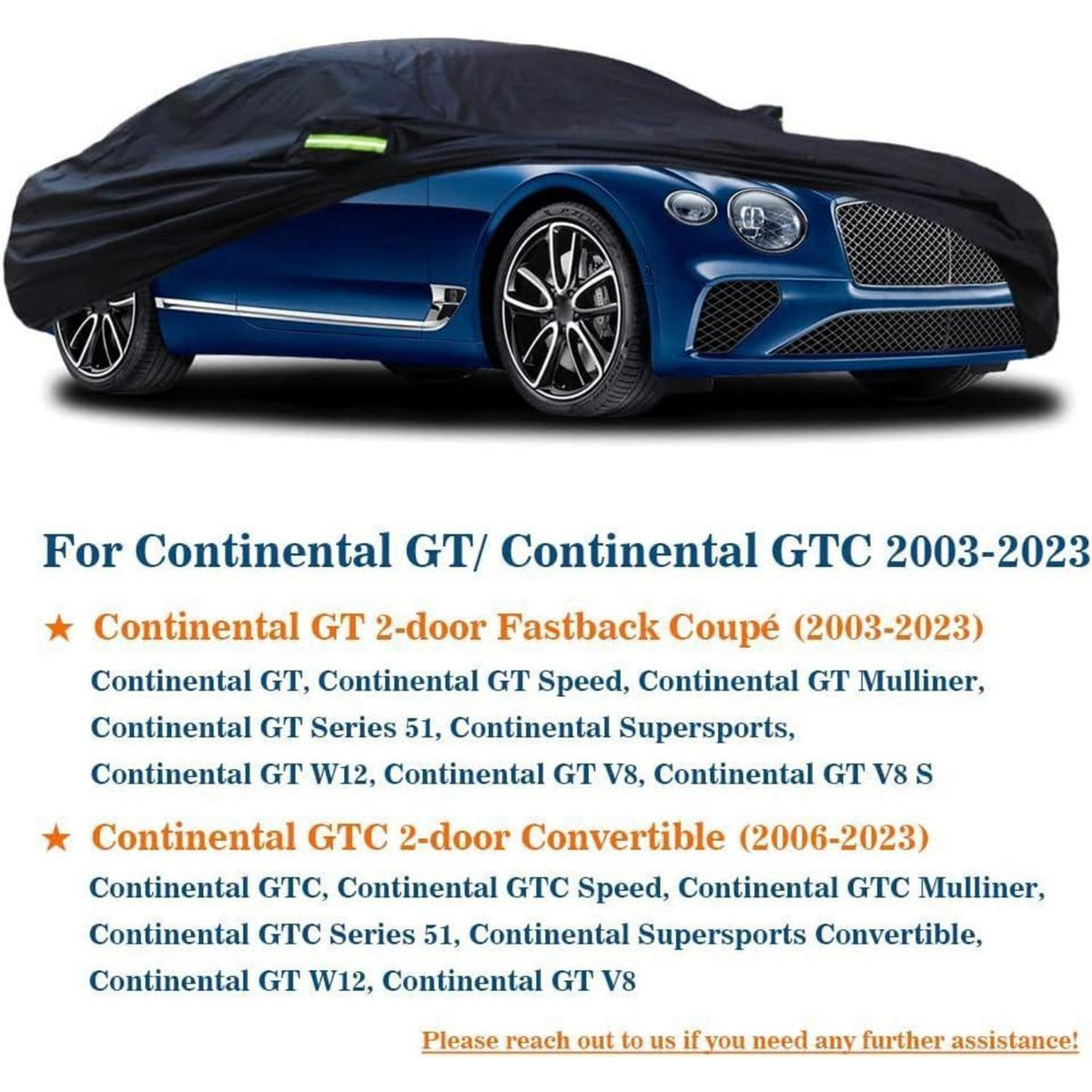Autoabdeckung Bentley Continental GT/GTC 2003-2025 Wasserdicht