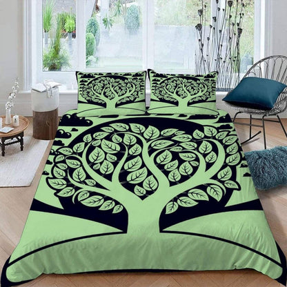 Bettwäsche Set 135x200 Baum Motiv 3D Druck Microfaser Kinder