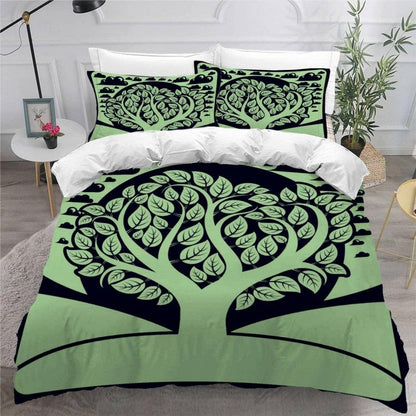 Bettwäsche Set 135x200 Baum Motiv 3D Druck Microfaser Kinder