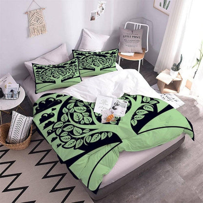 Bettwäsche Set 135x200 Baum Motiv 3D Druck Microfaser Kinder