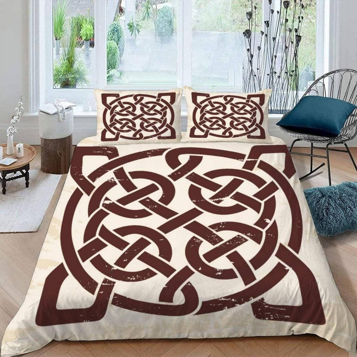 Wikinger Bettwäsche Set 135x200 cm - 4-teilig mit Kissenbezügen
