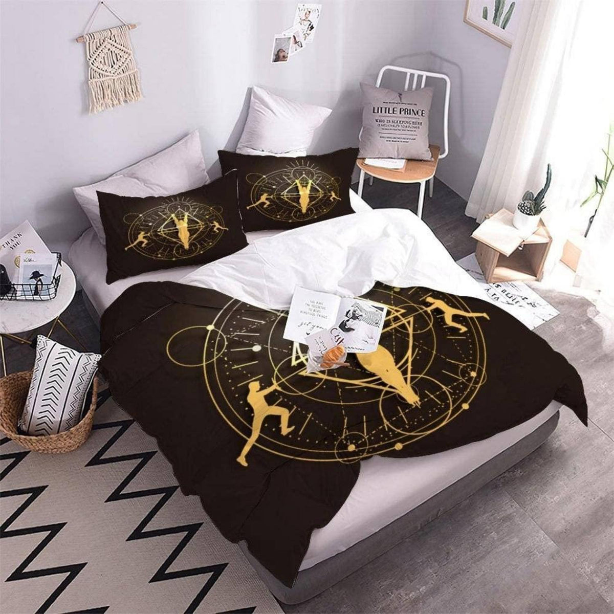 Goldene Silhouette Bettwäsche Set 135x200 cm, 4-teilig