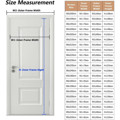 Fliegengitter Tür 80x240 cm – Magnet, Bohrenfrei & Haustierfreundlich