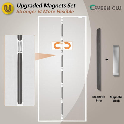 Fliegengitter Tür 80x230 cm – Magnet, Bohrenfrei & Haustierfreundlich
