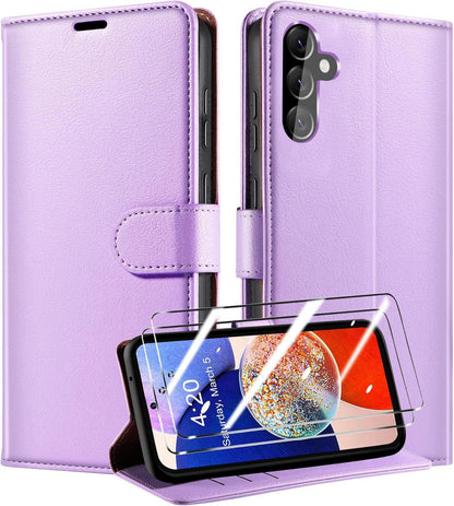 Handyhülle Samsung Galaxy A14 4G Hülle Panzer Schutz Glas Magnetisch