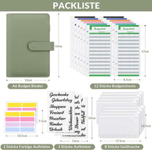 Deutsch A6 Budget Binder Geldumschläge Budget Blätter
