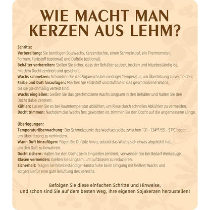 Sojawachs für Kerzen 10kg Premium kerzenwachs zum gießen